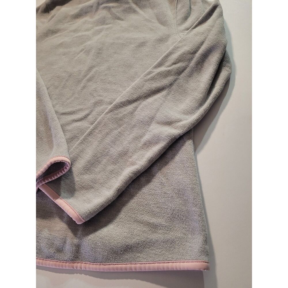 Athletic Works  Size XL (14-16) Gray Pink Trim 1/4 Zip Fleece  #-103